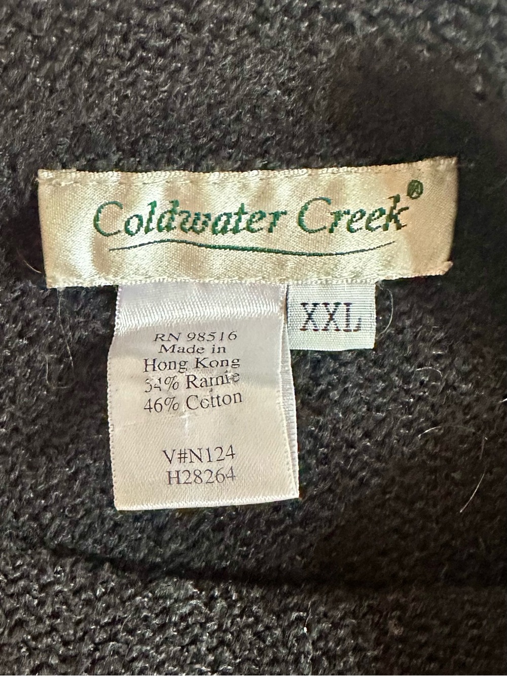 Coldwater Creek Vintage Christmas Tree Knit Sweater Mock Neck XXL Black - Picture 3 of 3